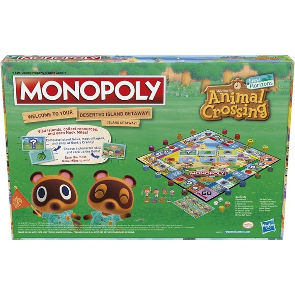 Monopoly Animal Crossing New Horizons Edition Board Game for Kids Ages 8+ - Picture 5 of 8